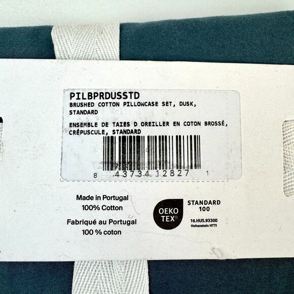 Parachute Brushed Cotton Back Envelope Pillowcase Standard Set in Dusk NEW - Picture 7 of 7